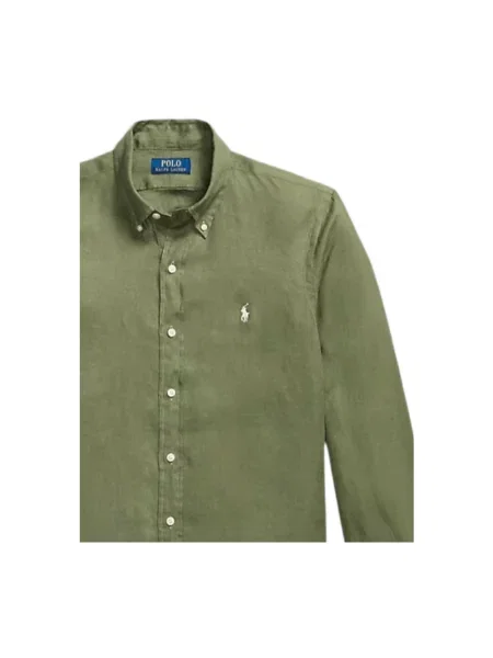 Długa koszula Polo Ralph Lauren z długim rękawem zielona