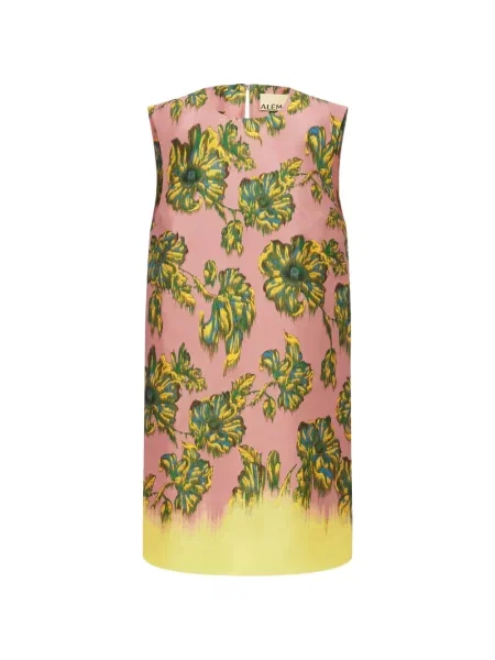 Rochie mini Alemais cu model floral cu imagine roz