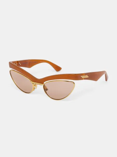 Bottega Veneta ochelari de soare cat eye pentru femei portocaliu
