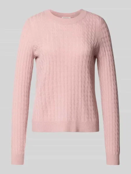 Sweter z dzianiny z czystego kaszmiru Christian Berg Woman różowy