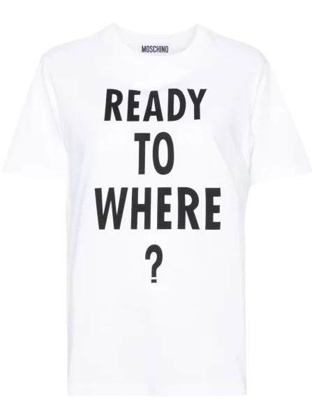 Tricou Moschino cu imagine alb