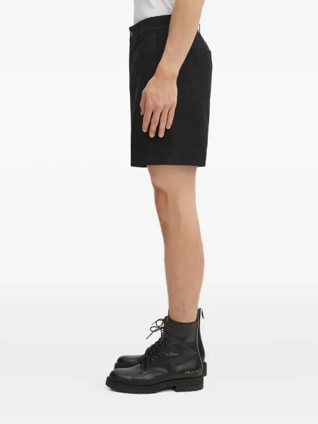Pantaloni scurți Represent cu broderie cu buzunare aplicate negru