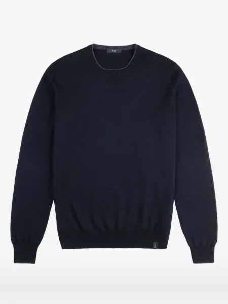 Cămașă Fay cu decolteu rotund albastru