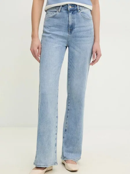 Дънки Answear Lab с висока талия синьо