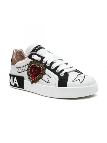 Dolce & Gabbana Bőr tornacipő fehér