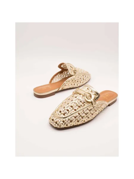 Pantofi Exé Shoes din piele auriu