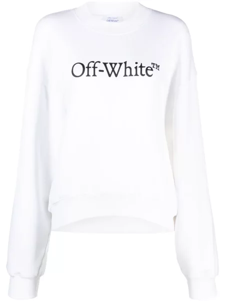 Hanorac Off-white cu imagine alb
