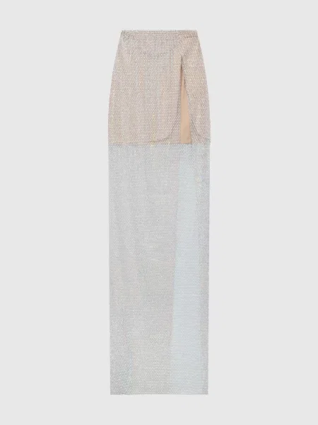 Спідниця максі з кристалами Santa Brands біла