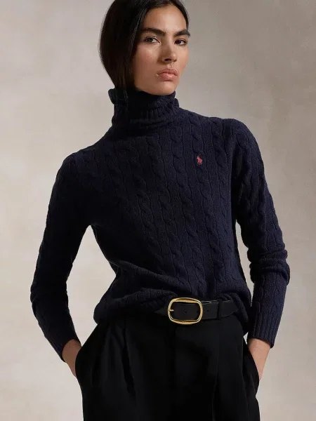 Polo Ralph Lauren pulover pentru femei din lână albastru