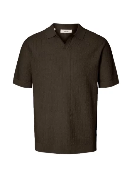 Tricou polo Selected maro