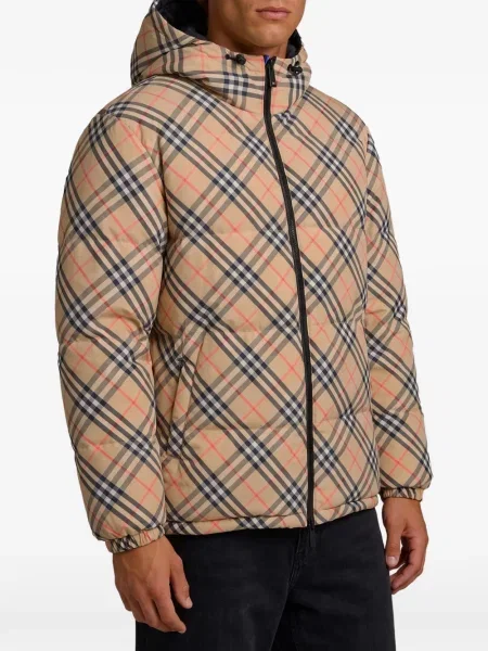 Карирано обратим пухено яке Burberry