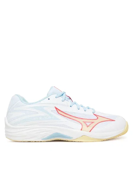 Női röplabda cipő Mizuno Thunder Blade Z fehér/calypso coral/pale banán. Méret: 42 EU narancsszínű