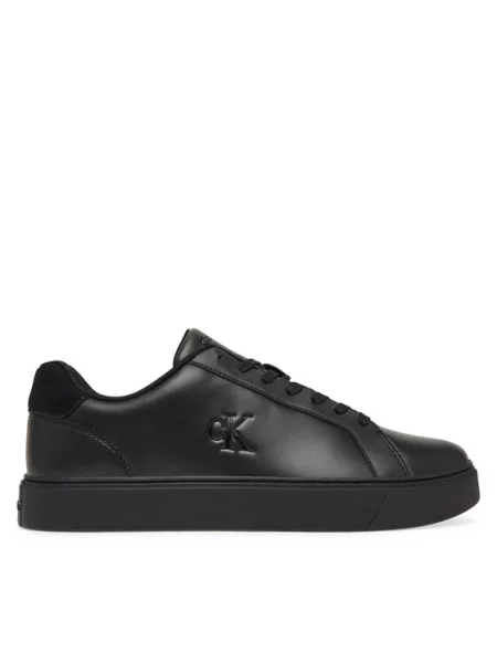 Calvin Klein Sneakersy Classic Cupsole Laceup Lth czarny