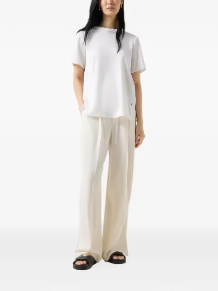 Tricou Bogner din satin alb