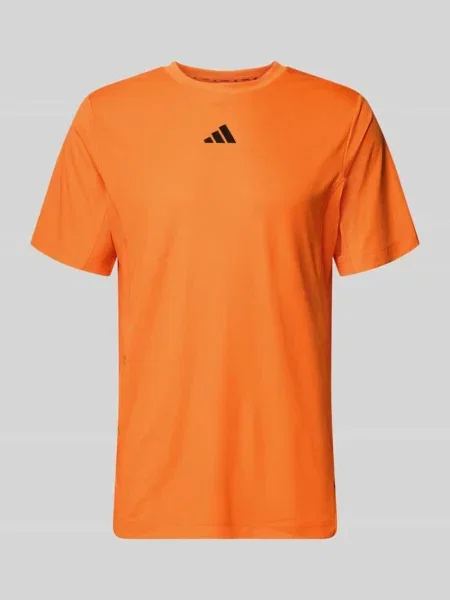 Krój regular fit Sport Damski t-shirt z Nadruk z logo Adidas Training pomarańczowa