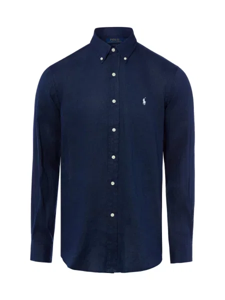 Polo Ralph Lauren Koszule Mężczyzna S Len Linen Shirt niebieski