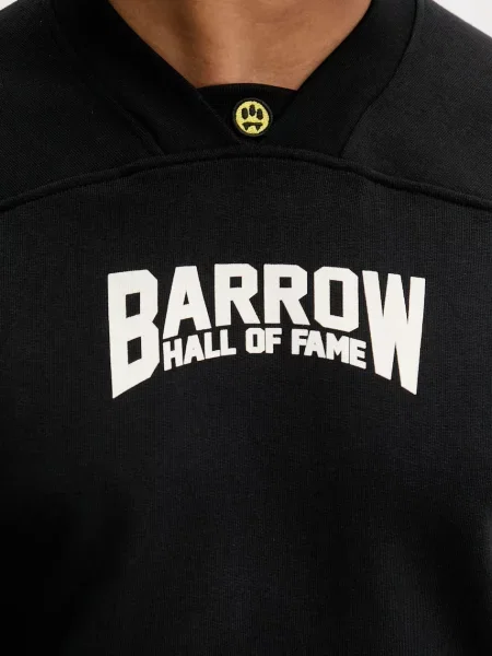 Кофта Barrow з капюшоном з принтом чорний