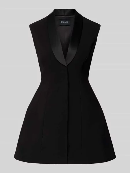 Sukienka mini z dodatkiem model ‘Destene’ Bardot czarna