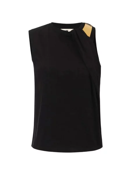 Tricou Elisabetta Franchi din jerseu negru
