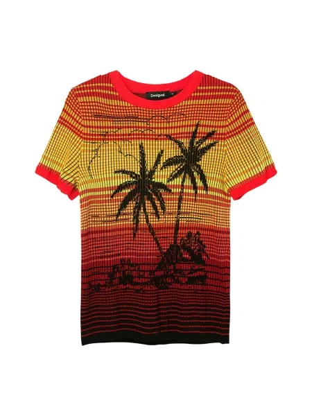 Пуловер Desigual DUBAI дамски оранжево
