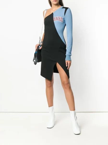 Rochie Off-white cu un umăr gol alb