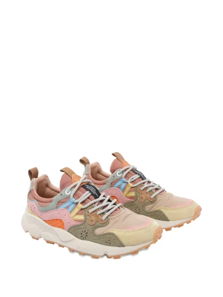Sneakerși Flower Montain din piele cu model floral