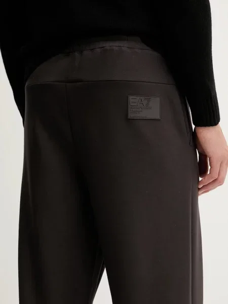 Спортивні штани Emporio Armani однотонні коричневий