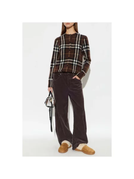 Kardigan Burberry brązowy