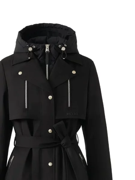 Trenci Mackage cu glugă negru