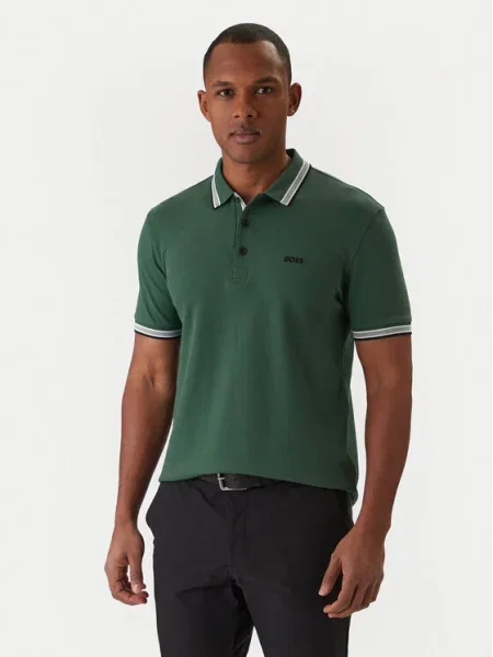 BOSS Tricou polo Paddy verde
