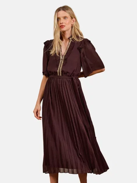 Love & roses Rochie ciocolatiu