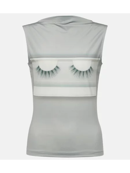 Top Acne Studios cu imagine din jerseu gri