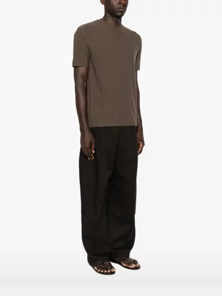 Tricou Giorgio Armani tricotate maro