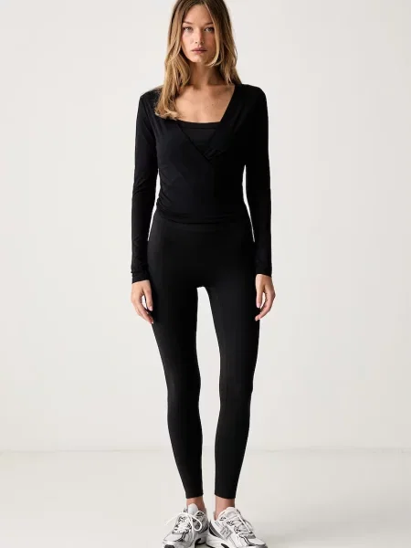 Le Privé блузка на запах SOFTSKIN BALLET TOP