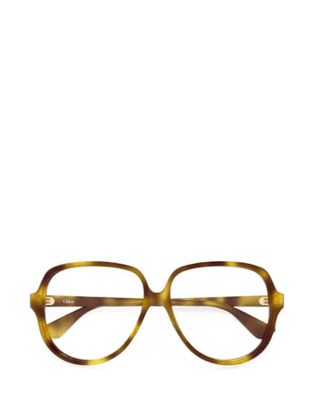 Ochelari de soare Chloé Eyewear cu imprimeu geometric maro
