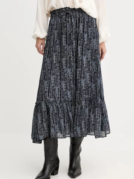 Pepe Jeans fustă bleumarin midi drept