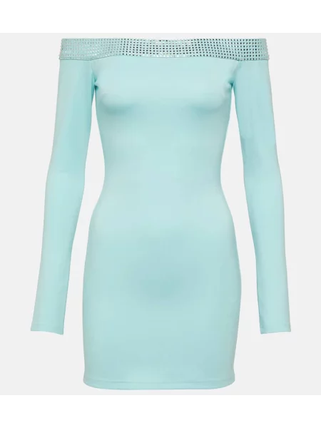 Rochie David Koma de cristal albastru