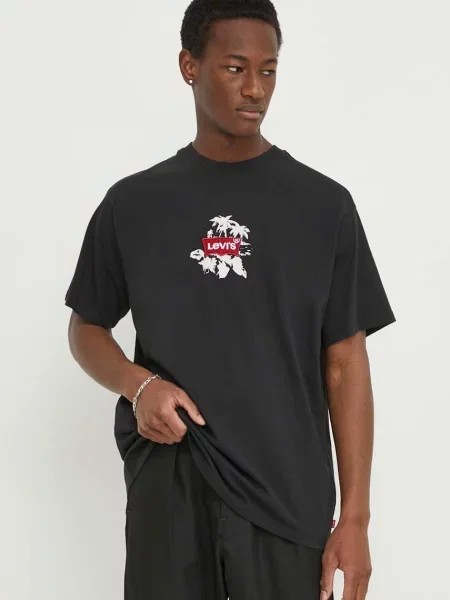 Levi's t-shirt z aplikacją czarny