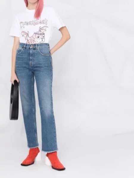Džinsai Golden Goose apkarpytas mėlyna