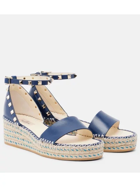 Espadrile Valentino Garavani din piele albastru