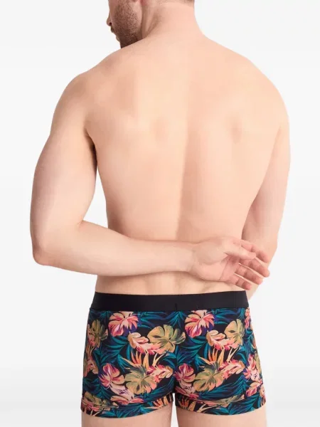 Boxeri Aubade cu model floral cu imagine negru