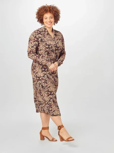 PATRIZIA PEPE Rochie tip bluză ABITO bej maro negru
