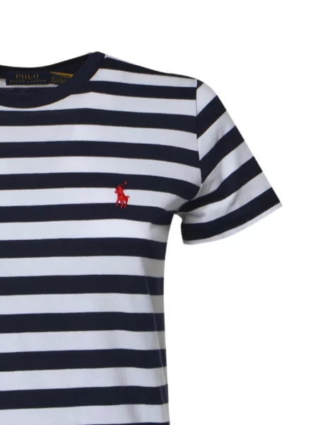 Ριγέ polo Polo Ralph Lauren με κέντημα μπλε