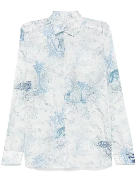 Cămașă Etro cu model floral cu imagine alb