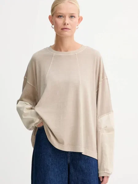 Majica z dolgimi rokavi G-Star bež