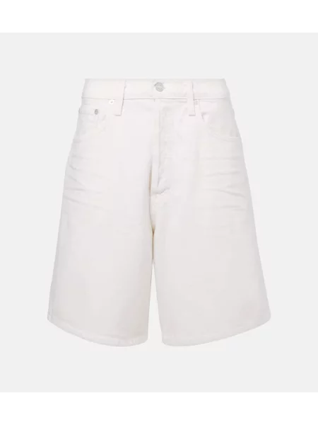 Szorty jeansowe Agolde białe