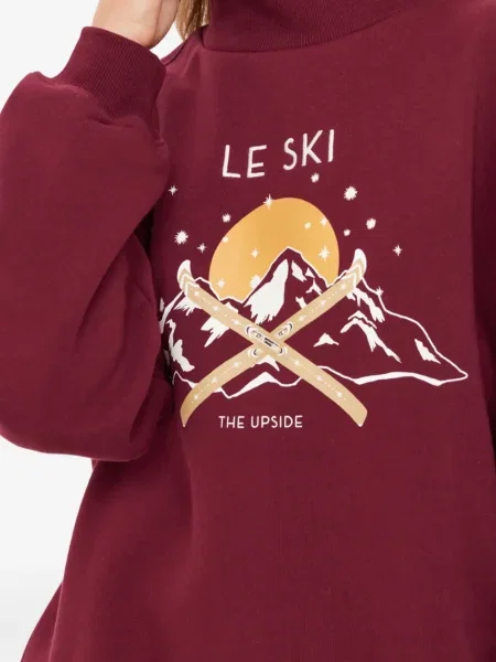 Pulover cu guler înalt schi heláncă The Upside roșu