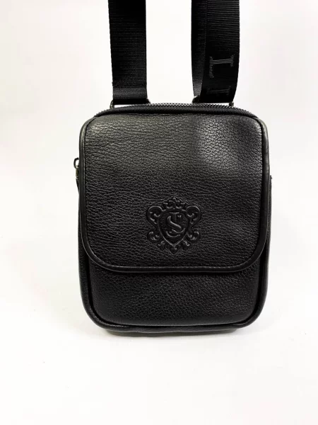 Кожаная сумка кросс-боди Legessy черная