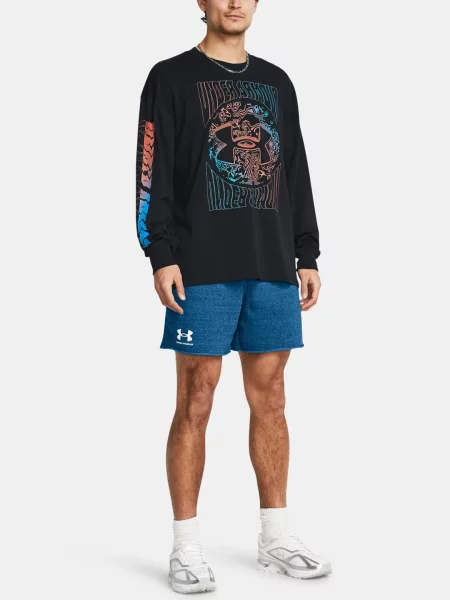 Pantaloni scurți Under Armour scurte din material terry albastru