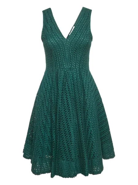Rochie Sandro cu decolteu în V de costum verde